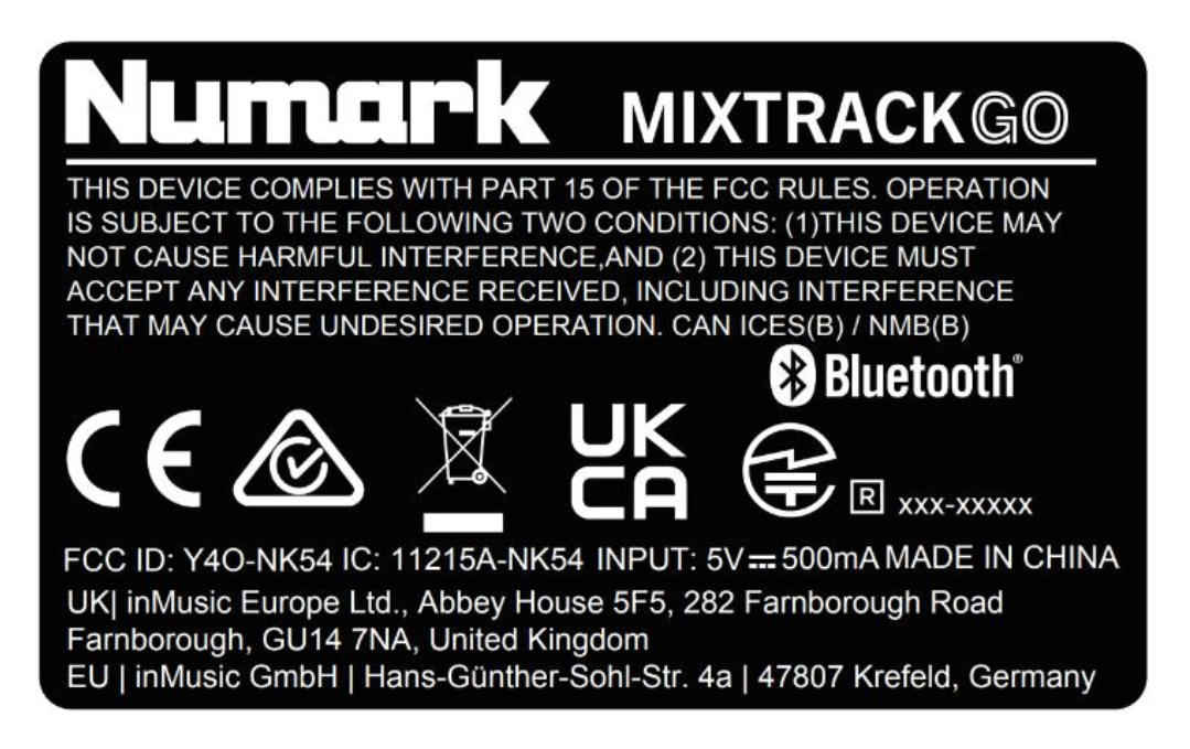 An image showing the Mixtrack GO label